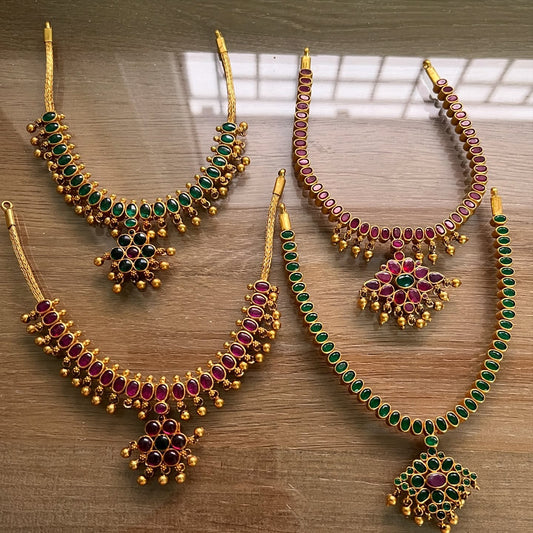 Combo 4 Necklace Set With Kemp
