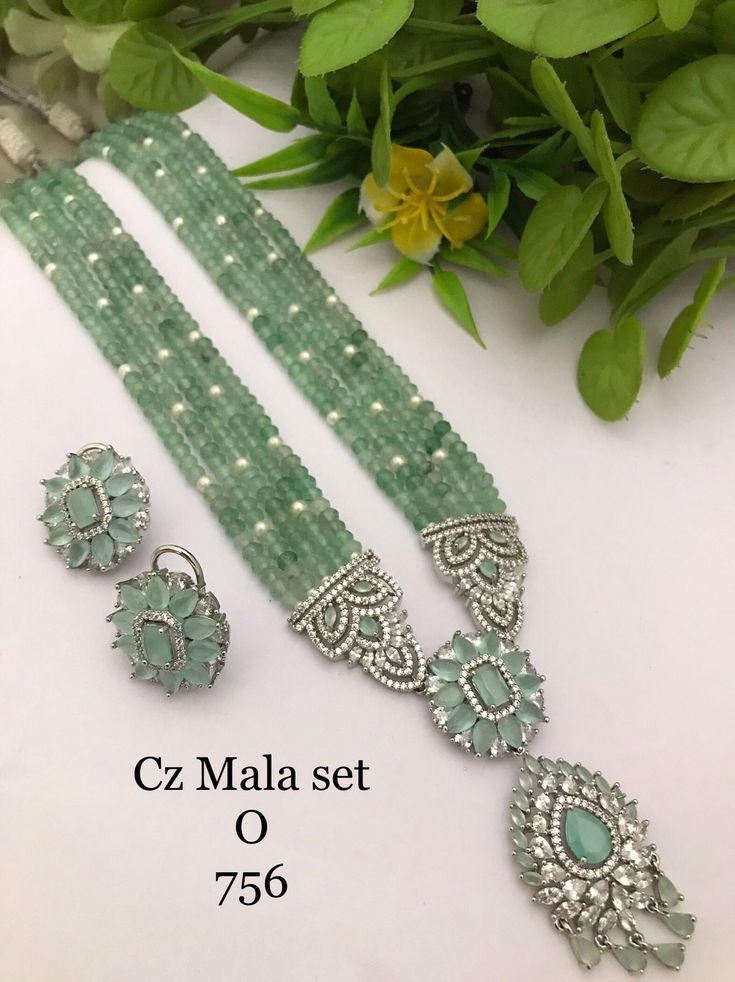 Traditional Mala Necklace With CZ Work